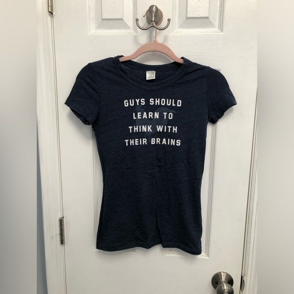 Abercrombie & Fitch Tops - Vintage T-shirt Abercrombie & Fitch Funny Guys should Learn think Brains S Y2K